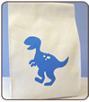 blue celery dino delish lunch bag